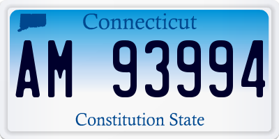 CT license plate AM93994
