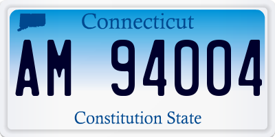 CT license plate AM94004