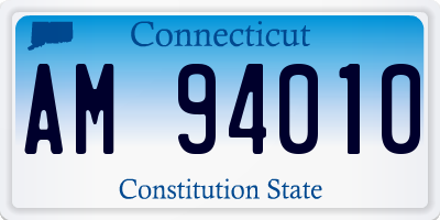CT license plate AM94010