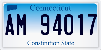 CT license plate AM94017