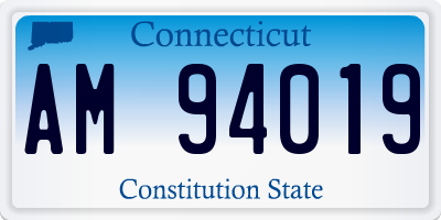 CT license plate AM94019