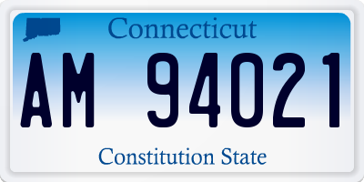 CT license plate AM94021