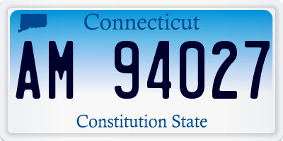 CT license plate AM94027