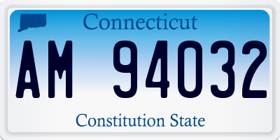 CT license plate AM94032