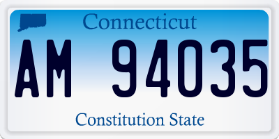 CT license plate AM94035