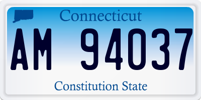 CT license plate AM94037