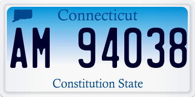 CT license plate AM94038