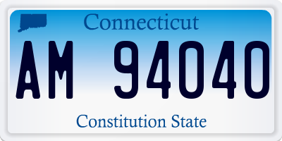 CT license plate AM94040