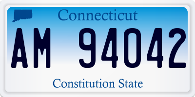 CT license plate AM94042