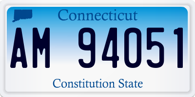 CT license plate AM94051