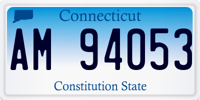 CT license plate AM94053