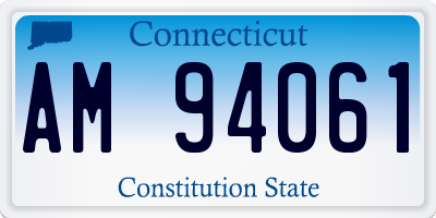 CT license plate AM94061