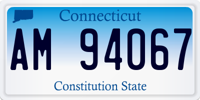 CT license plate AM94067