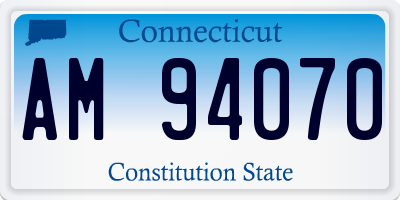 CT license plate AM94070
