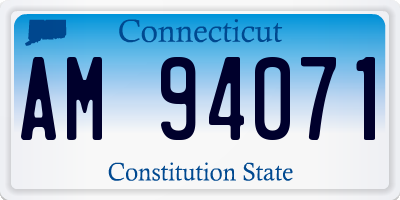 CT license plate AM94071