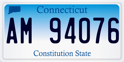 CT license plate AM94076
