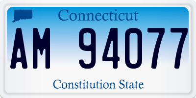 CT license plate AM94077
