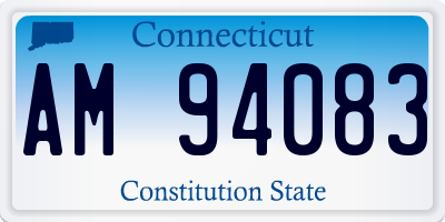 CT license plate AM94083