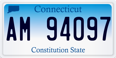 CT license plate AM94097