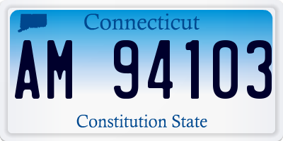 CT license plate AM94103