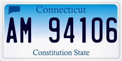 CT license plate AM94106