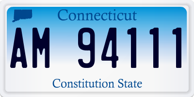 CT license plate AM94111