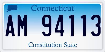 CT license plate AM94113