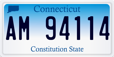 CT license plate AM94114
