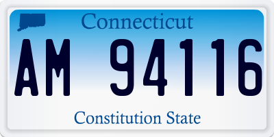 CT license plate AM94116