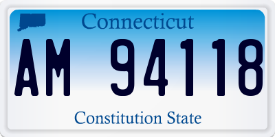 CT license plate AM94118