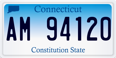 CT license plate AM94120