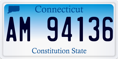 CT license plate AM94136