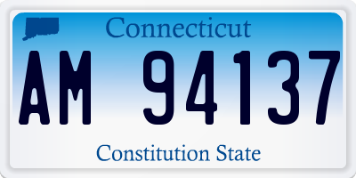 CT license plate AM94137