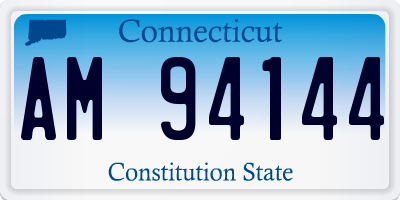 CT license plate AM94144