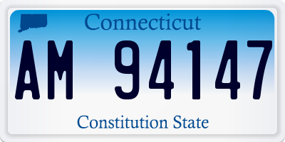 CT license plate AM94147