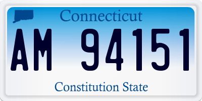 CT license plate AM94151