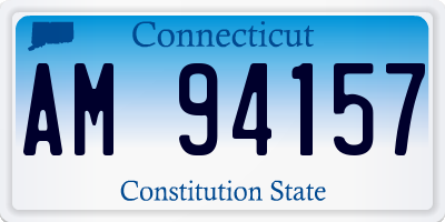 CT license plate AM94157
