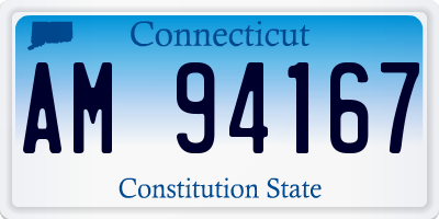 CT license plate AM94167