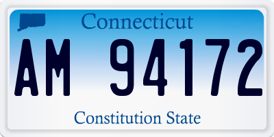 CT license plate AM94172