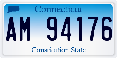 CT license plate AM94176