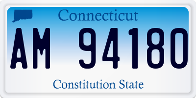 CT license plate AM94180