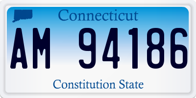 CT license plate AM94186