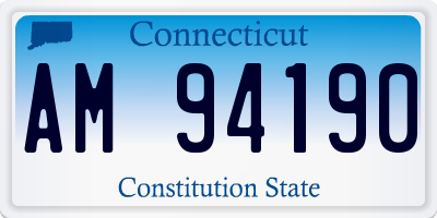 CT license plate AM94190
