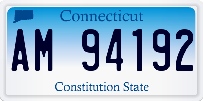 CT license plate AM94192