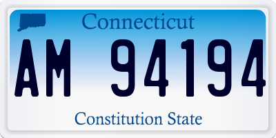 CT license plate AM94194