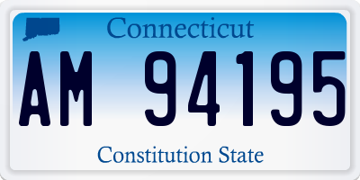 CT license plate AM94195