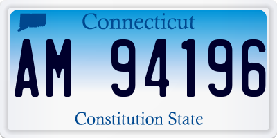 CT license plate AM94196
