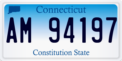 CT license plate AM94197