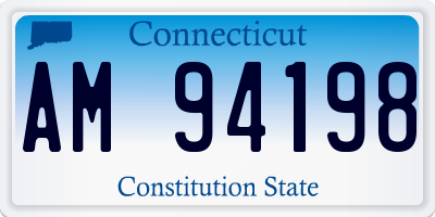 CT license plate AM94198