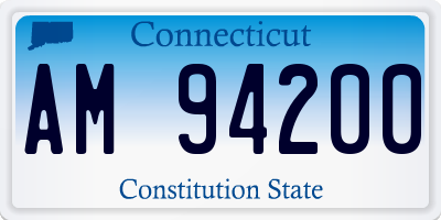 CT license plate AM94200